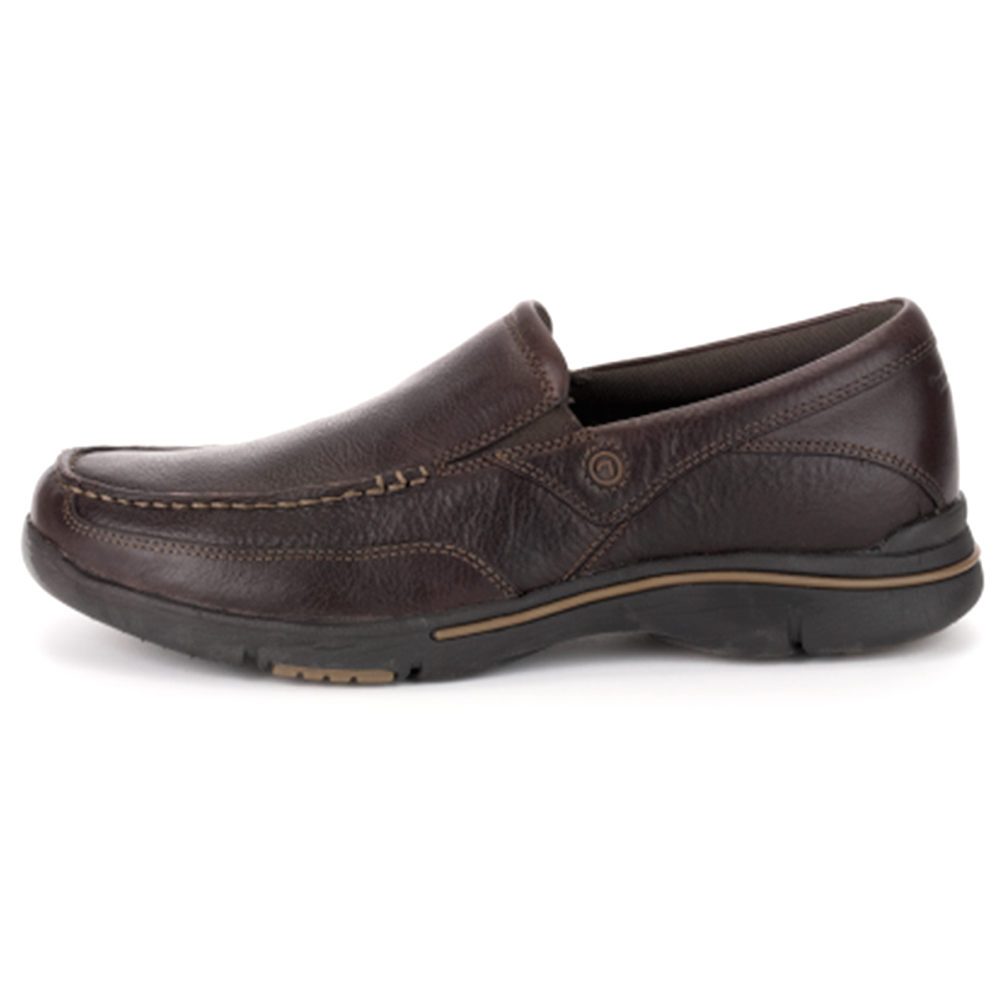 Rockport Mens Slip-On Dark Brown - City Play Eberdon - UK 869-IVFNDO